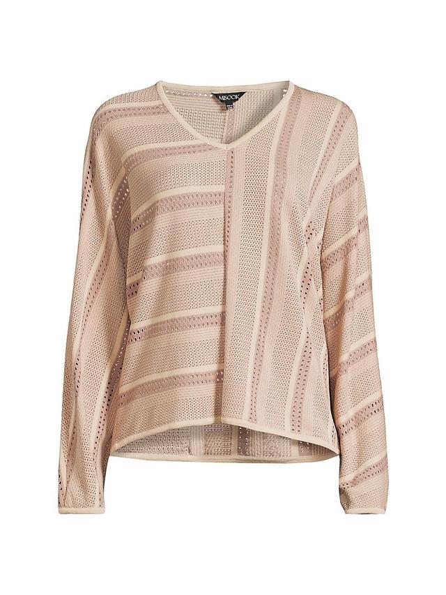 Womens Striped Dolman-Sleeve Top Product Image