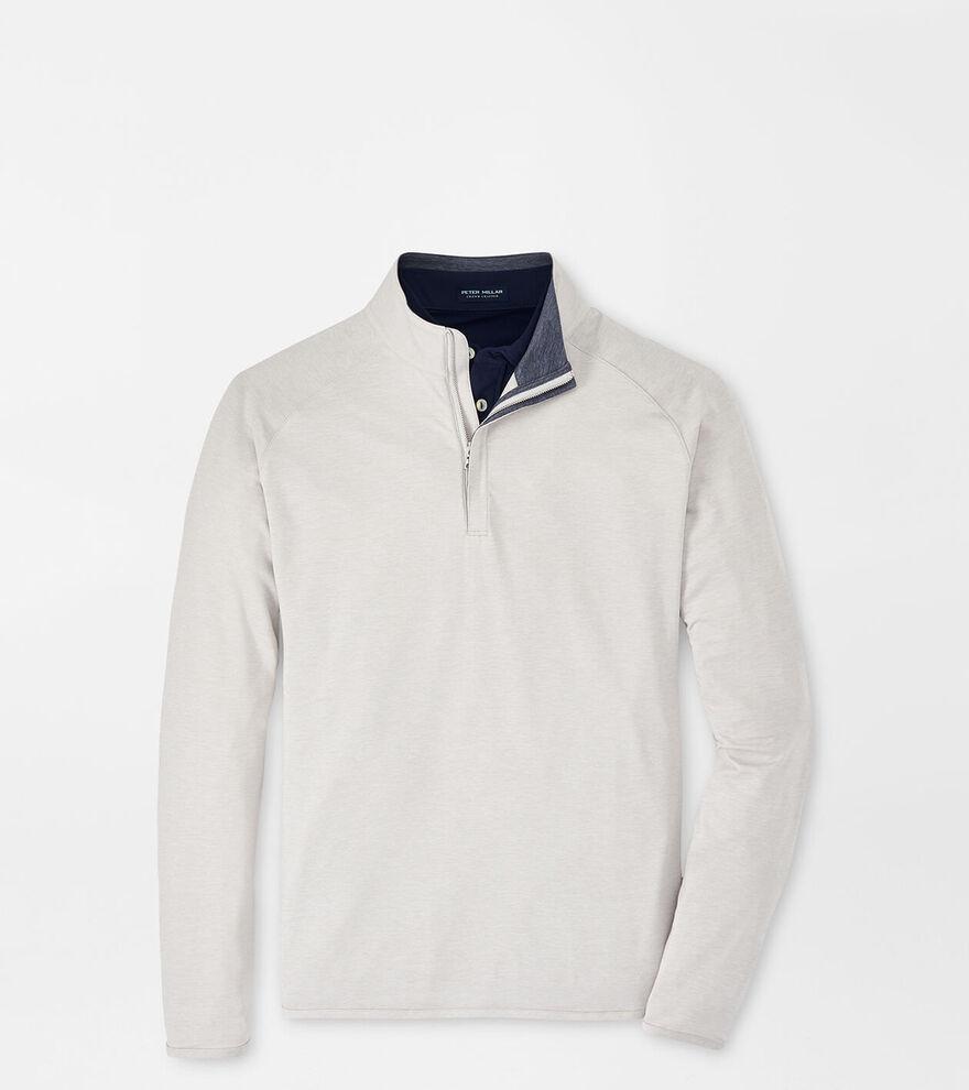 Peter Millar Mens Stealth Performance Quarter-Zip | Color: British Grey | Size: S Product Image