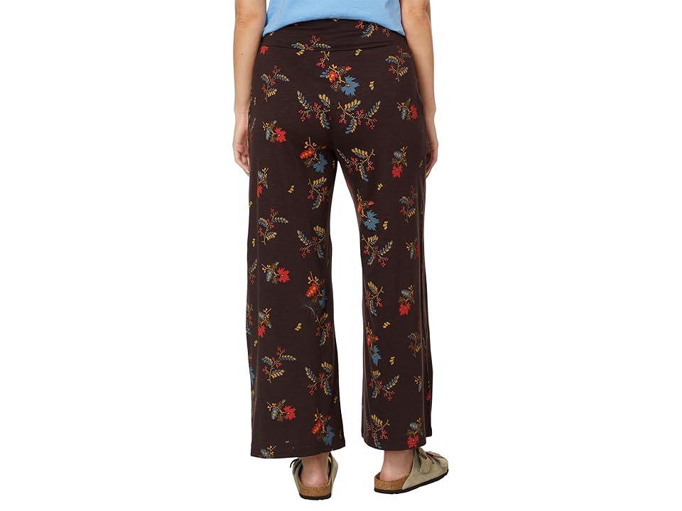 Toad&Co Chaka Wide Leg Pant (Carob Bouquet Print) Women's Clothing Product Image