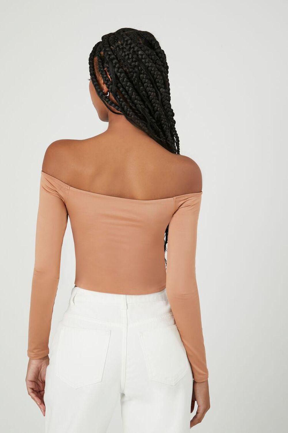 Contour Sculpt Off-the-Shoulder Crop Top | Forever 21 Product Image