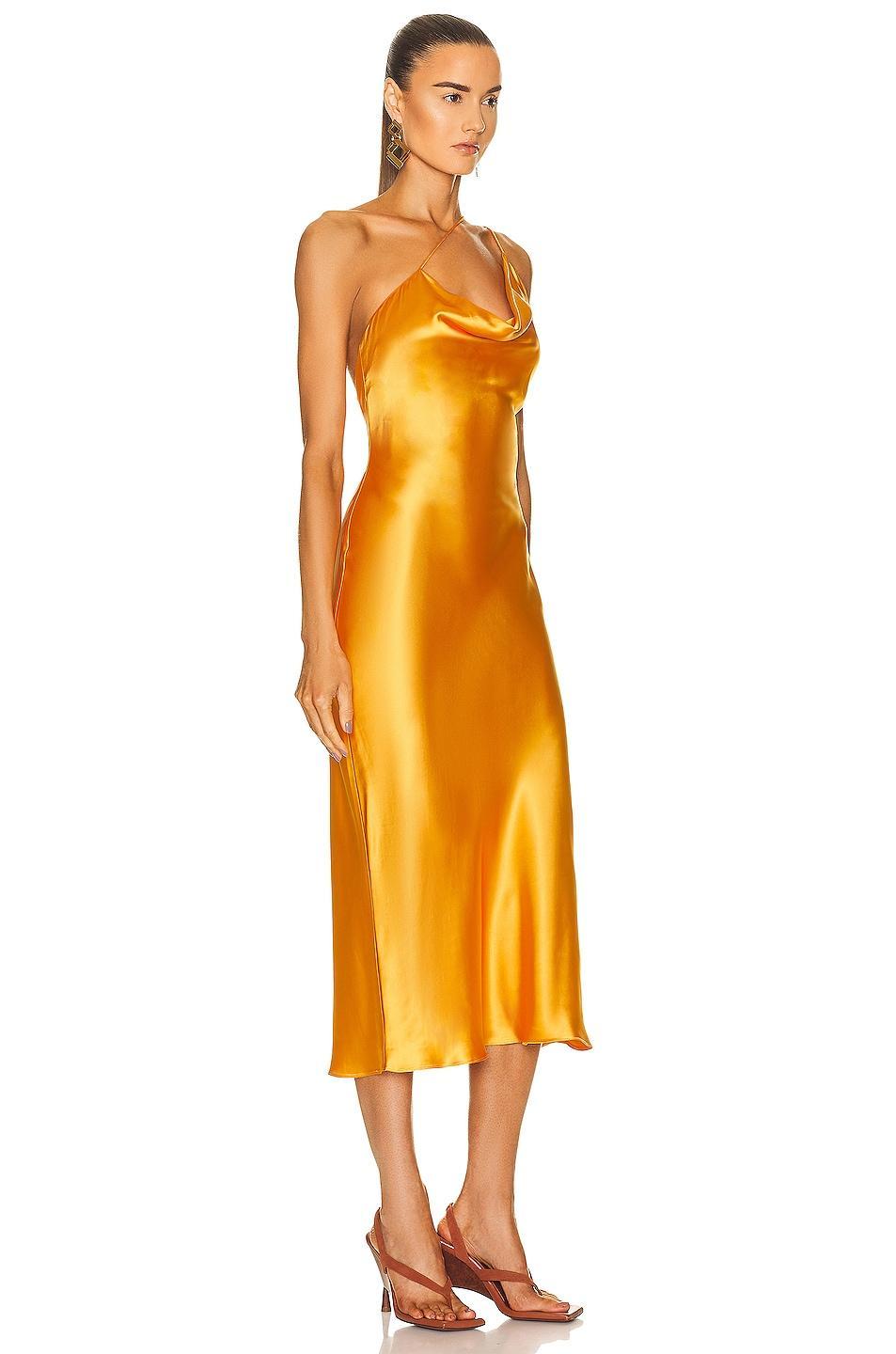 Weekend Stories Sandrine Midi Dress Orange. (also in ). Product Image