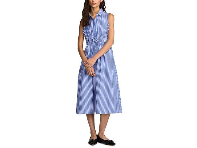 Lucky Brand Stripe Shirred Waist Sleeveless Shirtdress Product Image