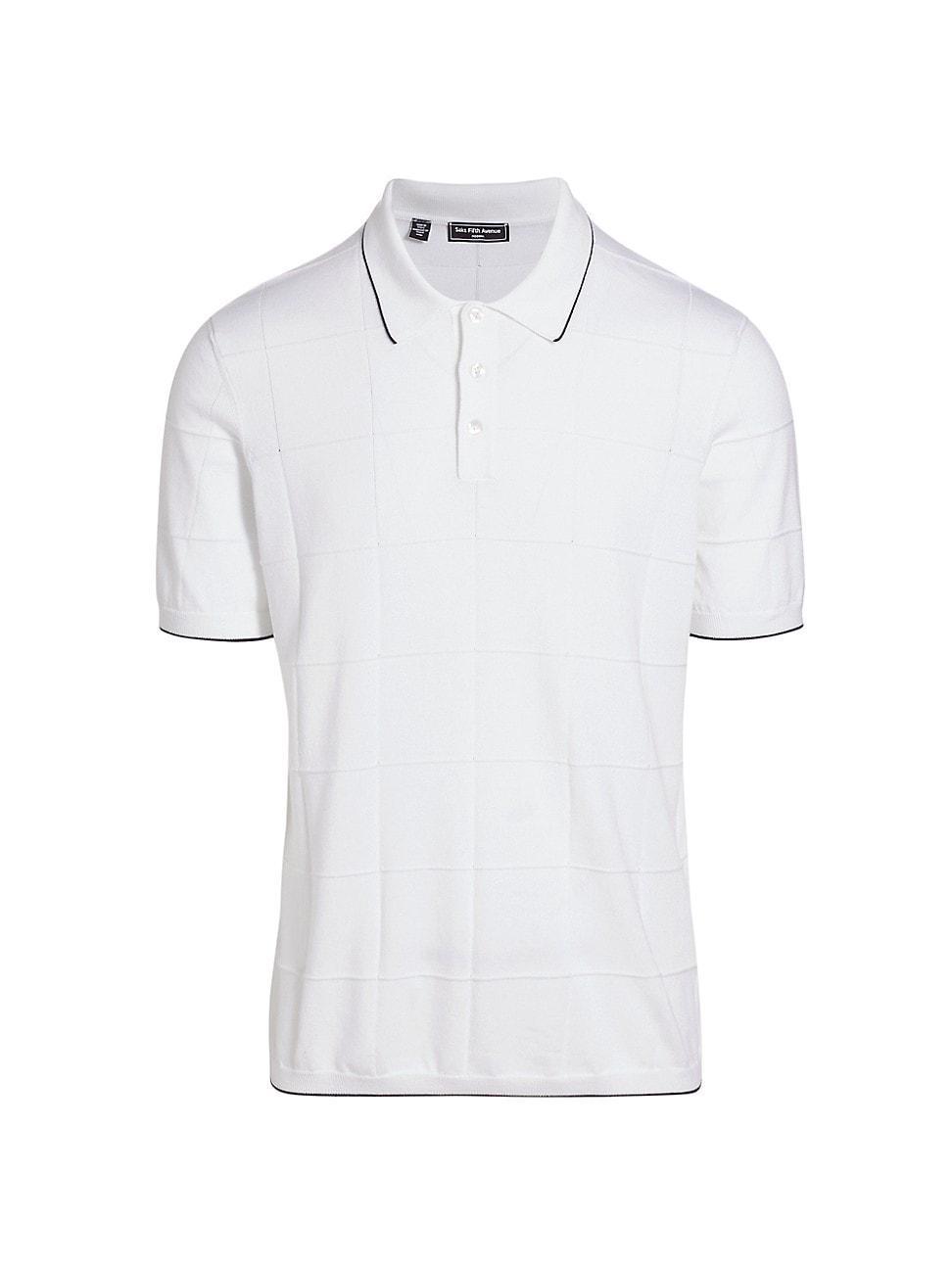 Mens Slim-Fit Grid Polo Shirt Product Image