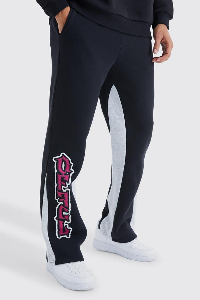 Official Graffiti Gusset Sweatpants | boohooMAN USA Product Image