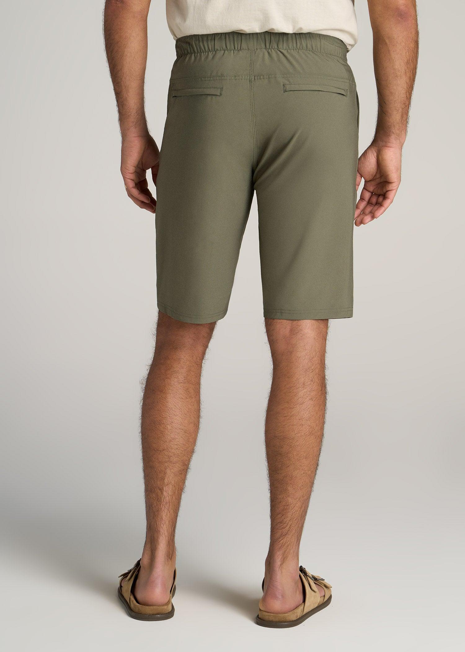 Hybrid Shorts for Tall Men in Olive Male Product Image