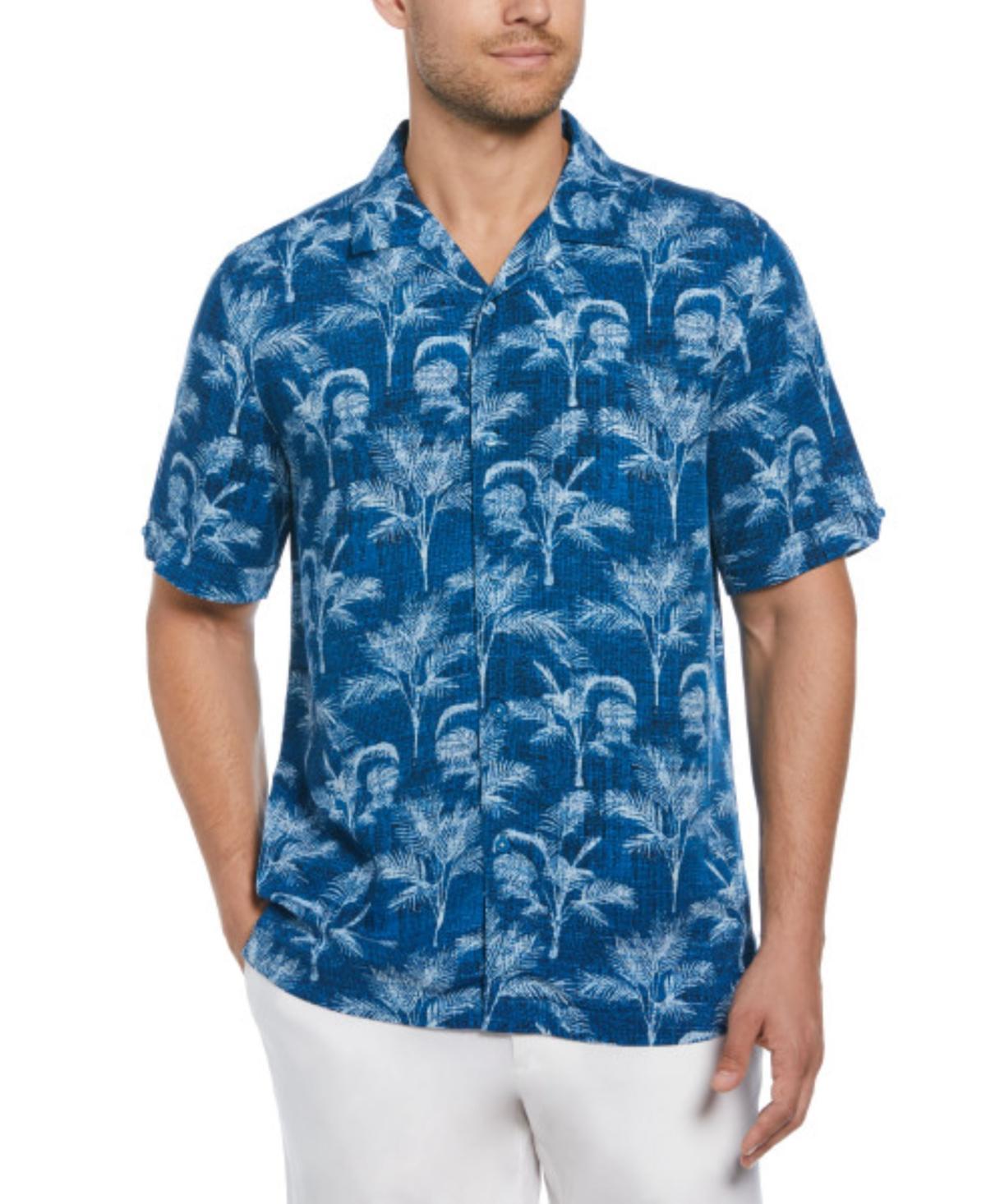 Cubavera Mens Regular-Fit Textured Palm Tree Short-Sleeve Shirt product image