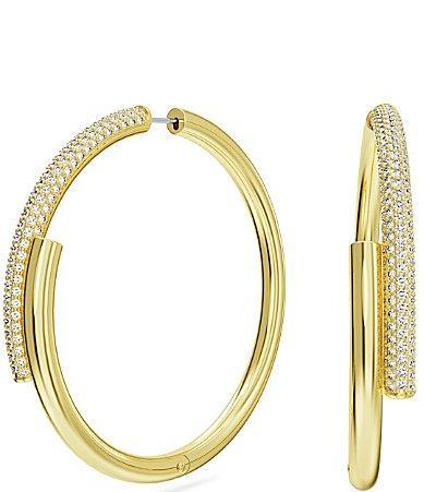 Swarovski Dextera Crystal Bypass Hoop Earrings Product Image