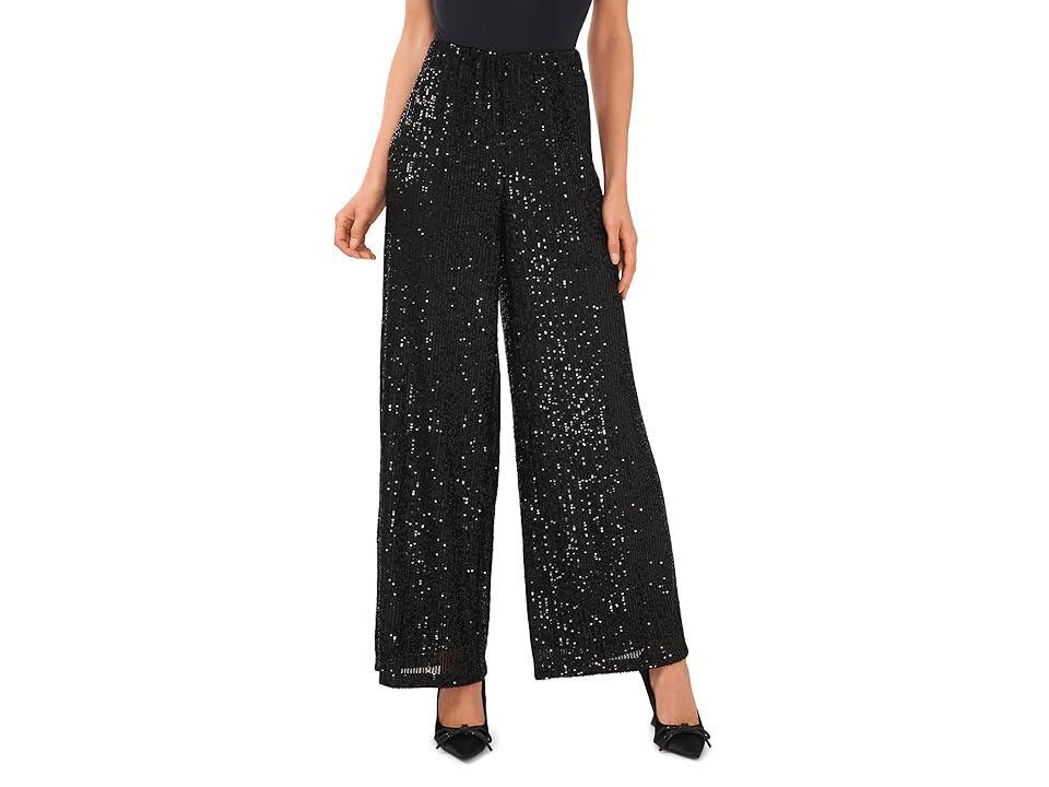 CeCe Sequined Wide Leg Pants Product Image