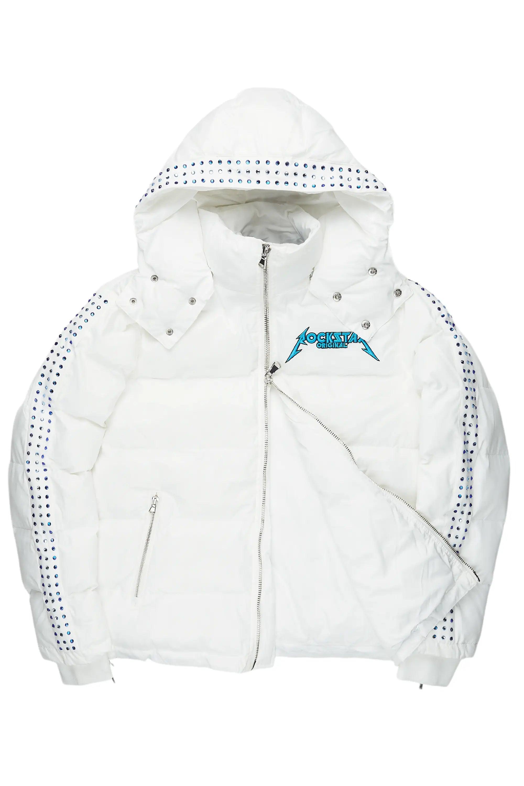 Brink White Heavy Puffer Jacket Male Product Image