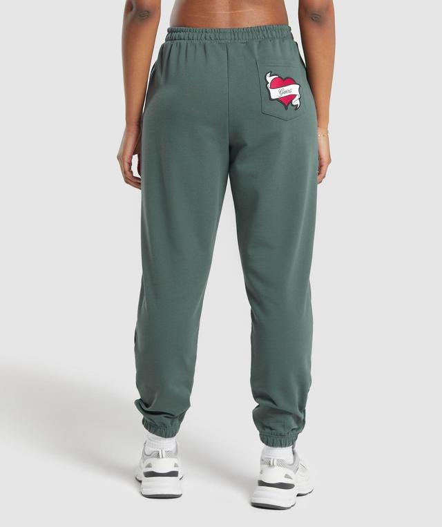 Gymshark Tattoo Joggers - Slate Teal Female Product Image