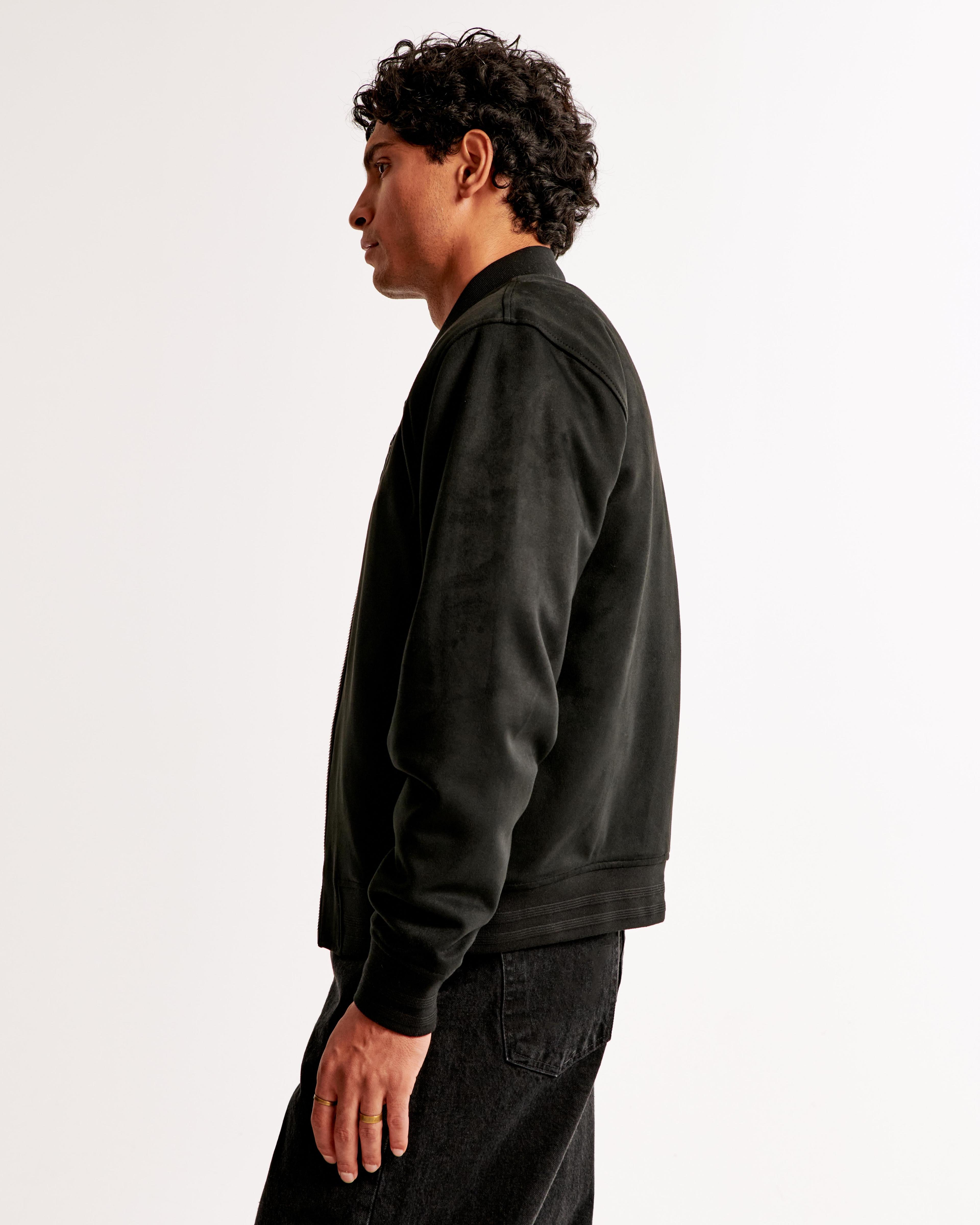 Vegan Suede Bomber Jacket Product Image