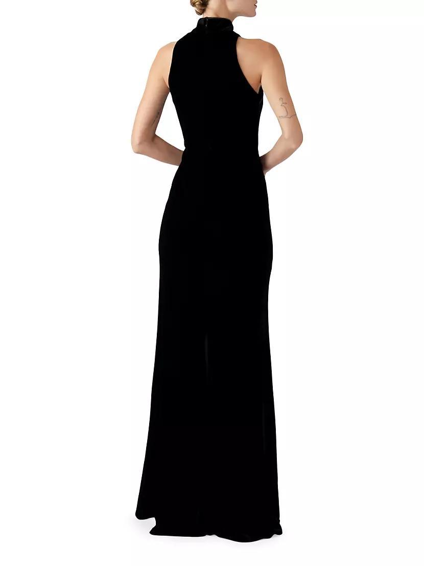 Womens Ariana Velvet Embellished Gown Product Image