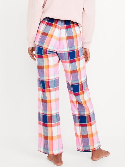 Mid-Rise Flannel Pajama Pants for Women Product Image