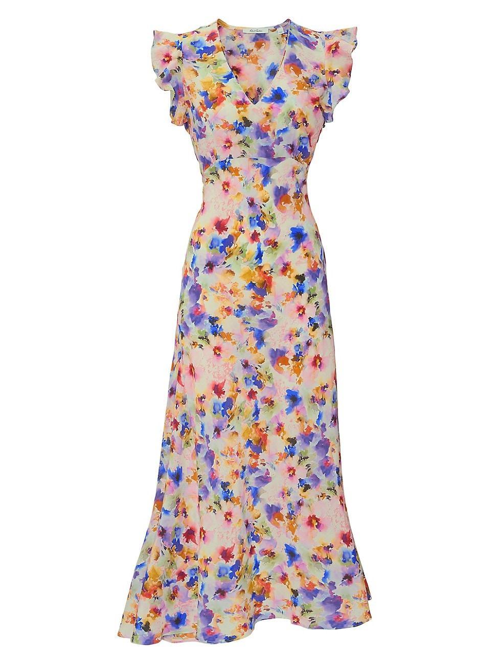 Womens Leighton Floral Midi-Dress Product Image