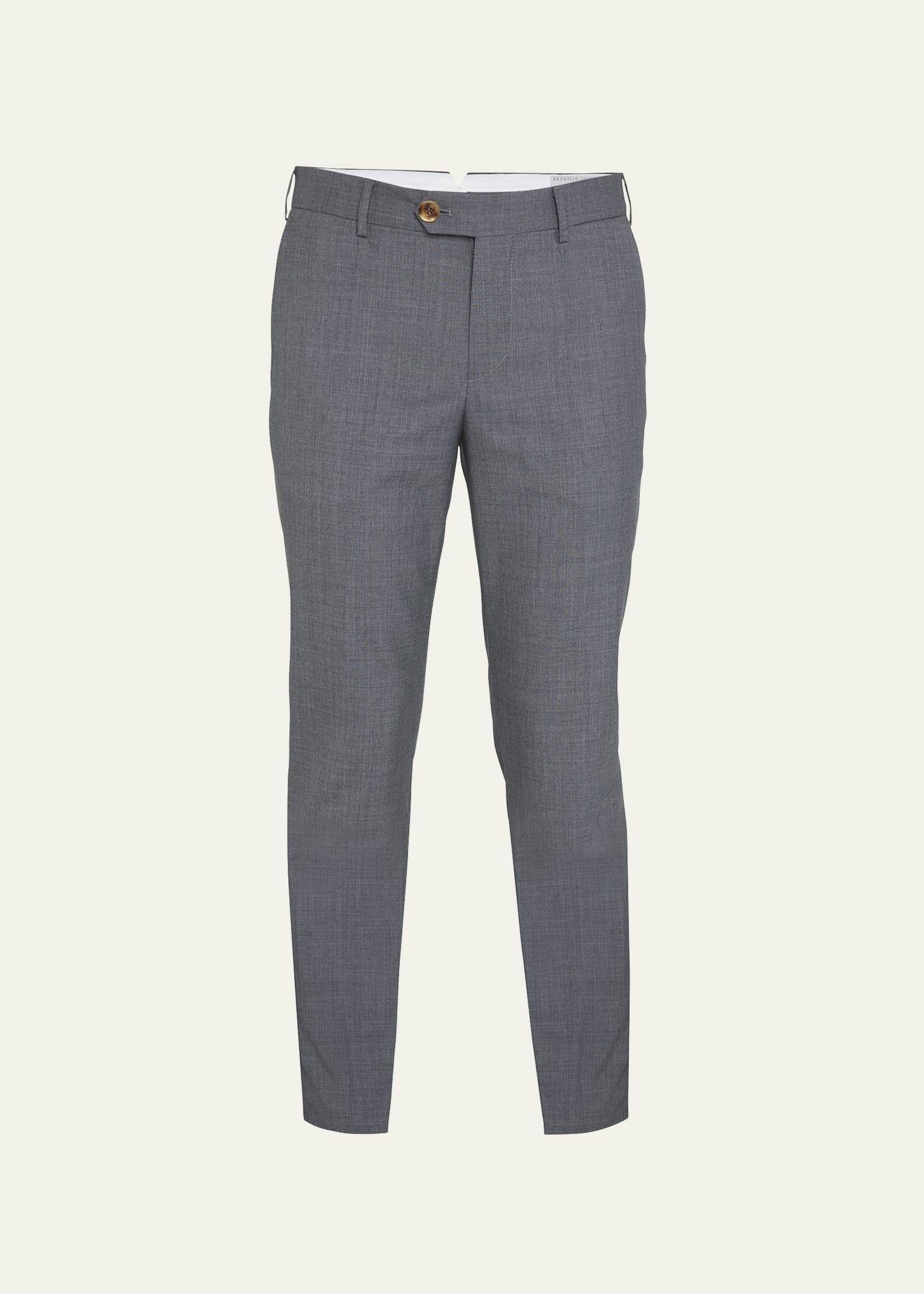 Mens Wool Italian Fit Trousers Product Image