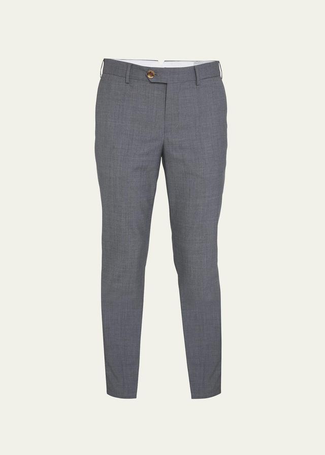 Brunello Cucinelli Men's Wool Italian Fit Trousers - Size: 52 EU (36R US) - DARK GREY Product Image