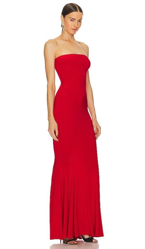 Norma Kamali Strapless Fishtail Gown Red. (also in L, M, S, XS). Product Image