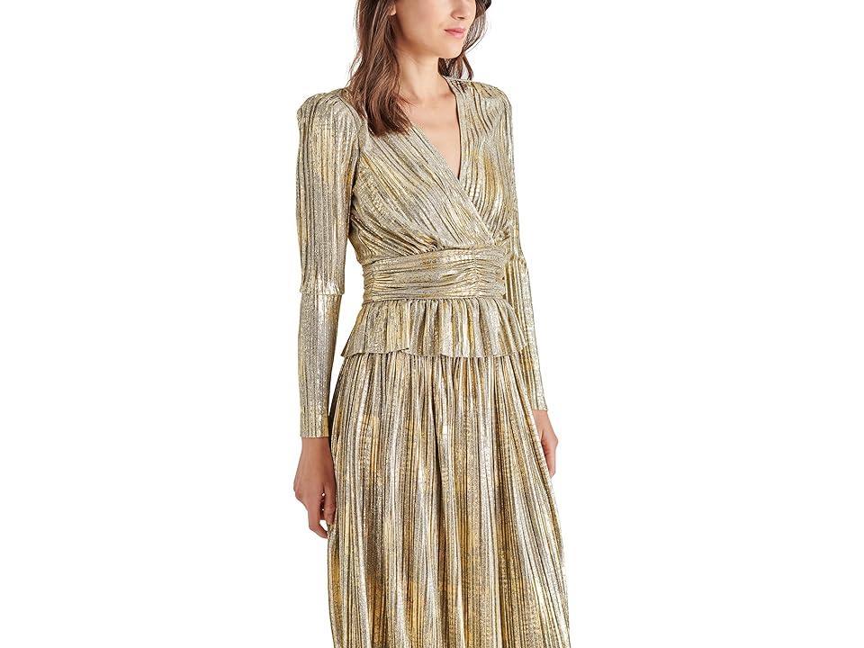 Steve Madden Darcy Metallic Pleated Skirt Product Image