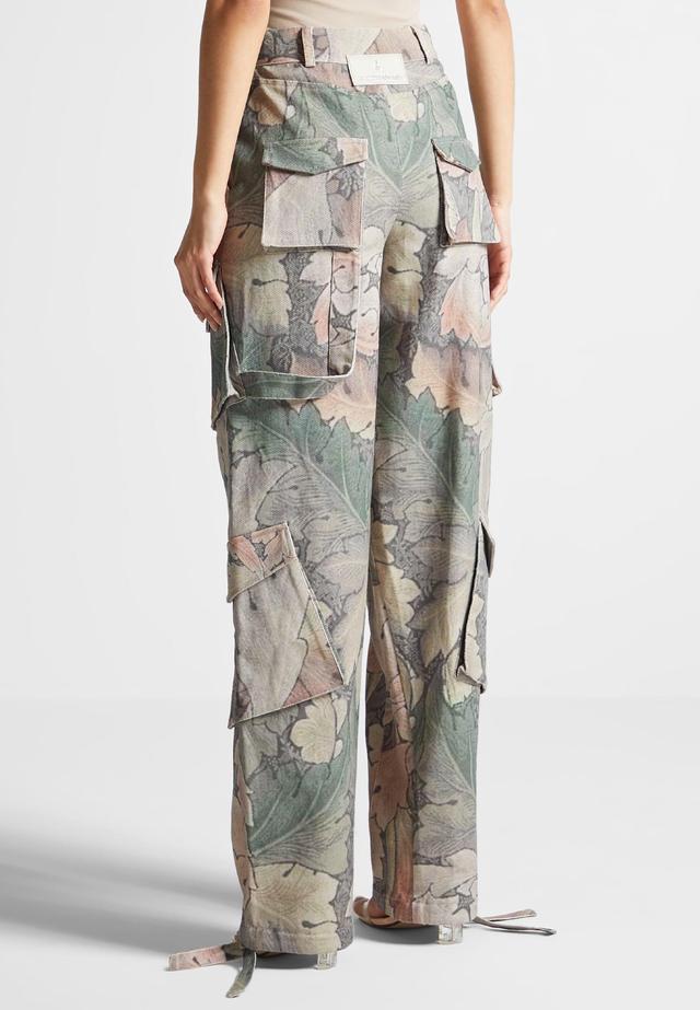 High Waisted Renaissance Camo Cargo Pants - Multi Female Product Image