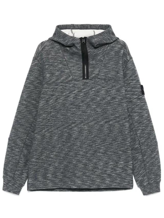 STONE ISLAND Compass-badge Hoodie In Grey Product Image