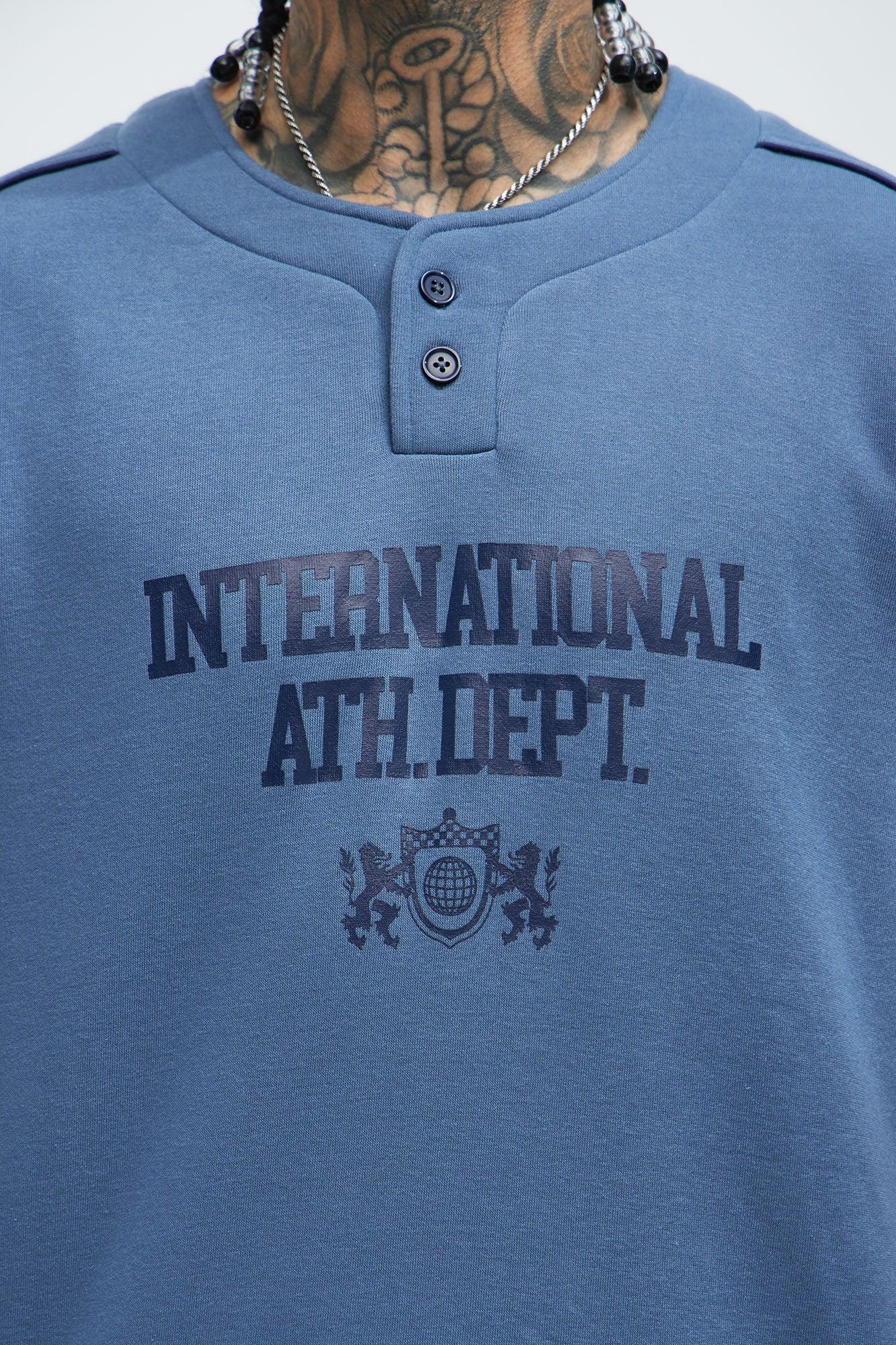 International Athletics Short Sleeve Henley - Navy Product Image