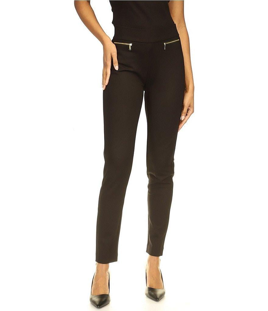 MICHAEL Michael Kors Ponte Skinny Leg Zip Pocket Pull-On Pants Product Image