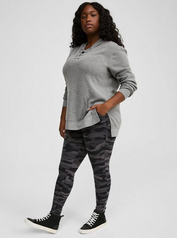 High-Rise Full Length Signature Waist Fleece-Lined Pocket Legging Product Image