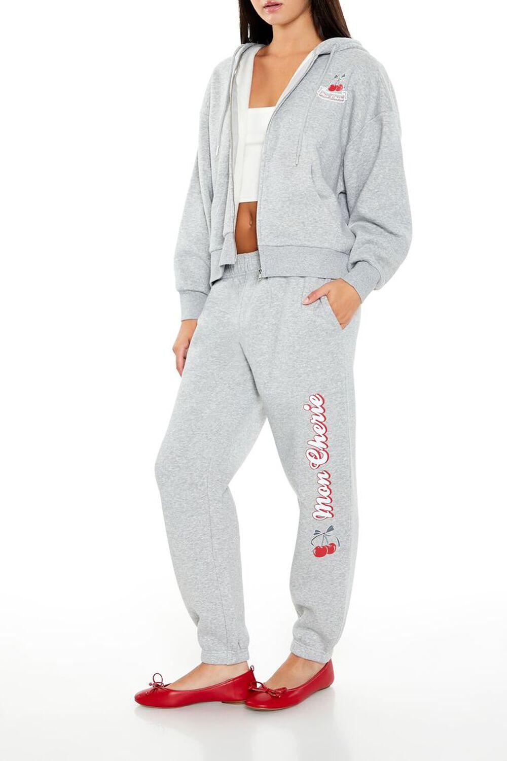 Mon Cherie Cherry Fleece Joggers | Forever 21 Product Image