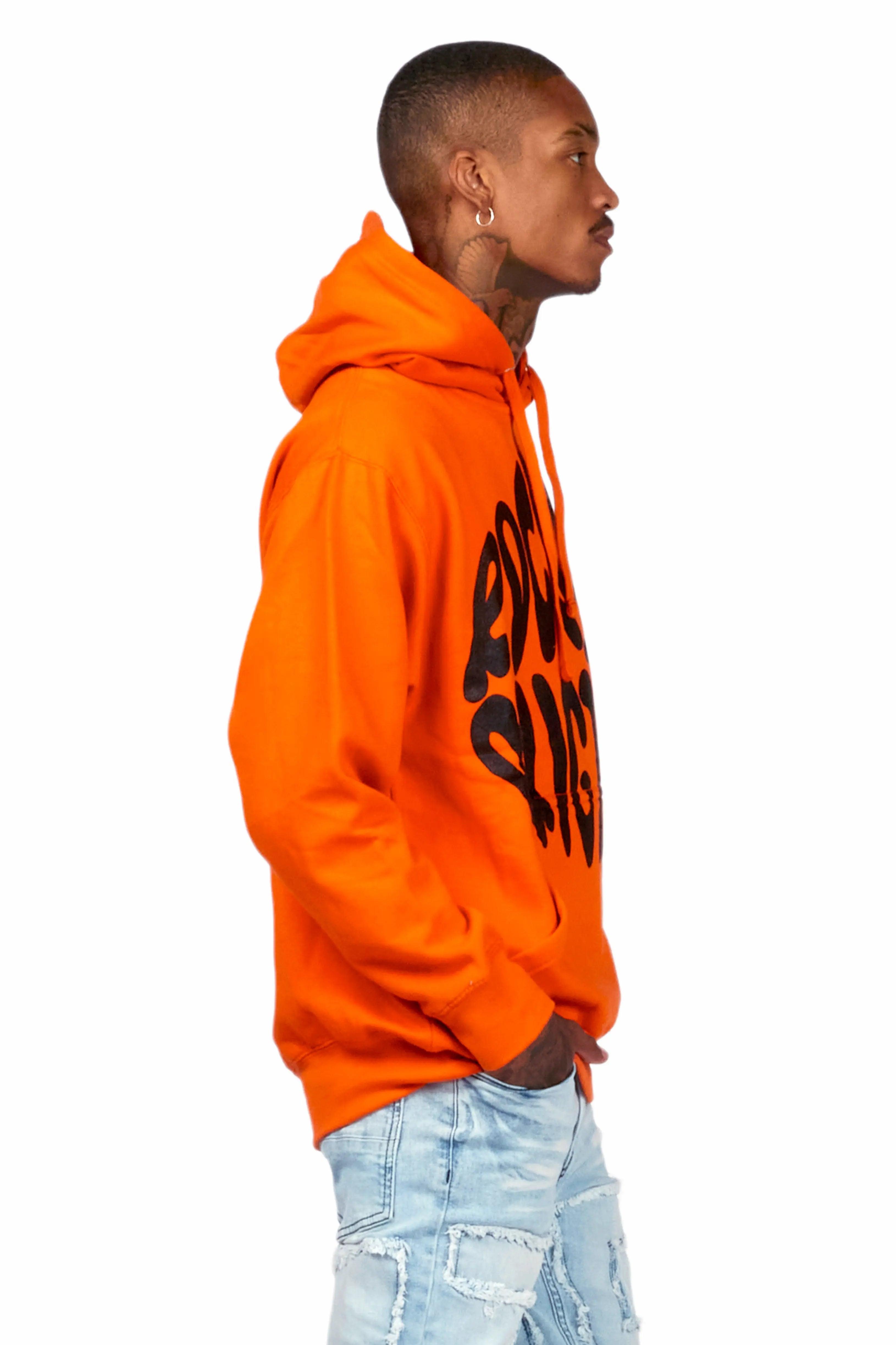 Thierry Orange Graphic Hoodie Male Product Image