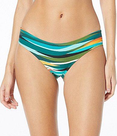 Vince Camuto Printed Scoop Waist Shirred Back Cheeky Swim Bottom Product Image