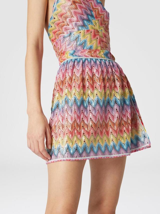 Wrap skirt in coated cotton-blend lace Multicoloured | Missoni Product Image