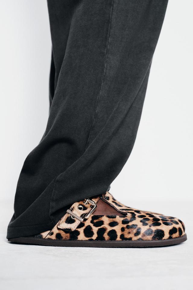 ANIMAL PRINT LEATHER CLOGS Product Image