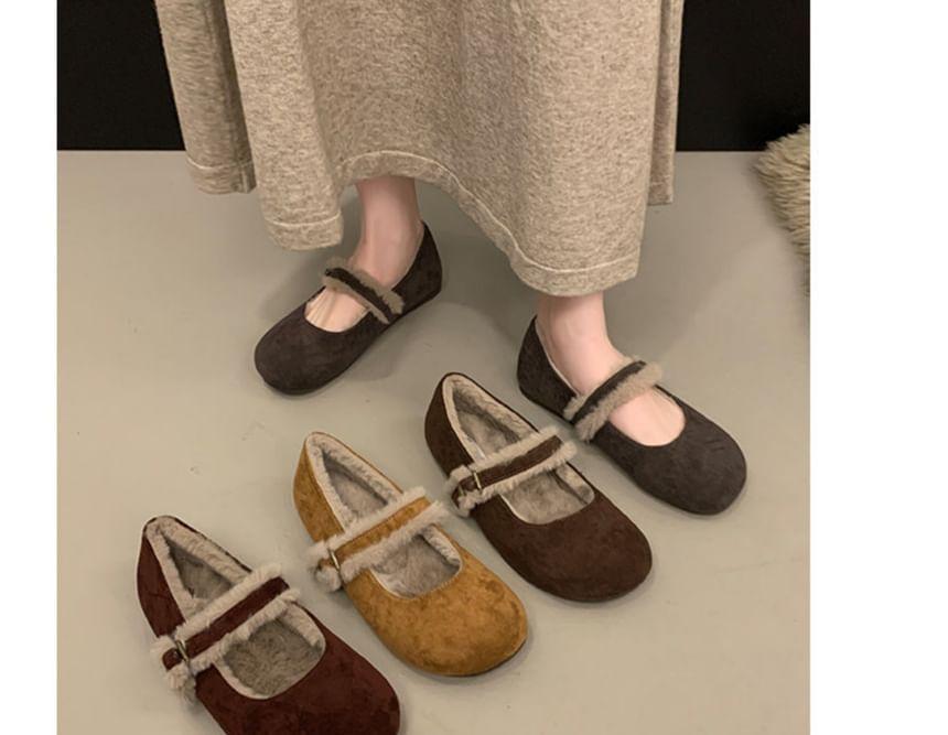 Fleece-Lined Mary Jane Shoes Product Image