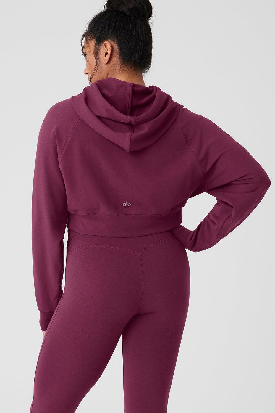 Cropped Double Take Hoodie - Wild Berry Product Image