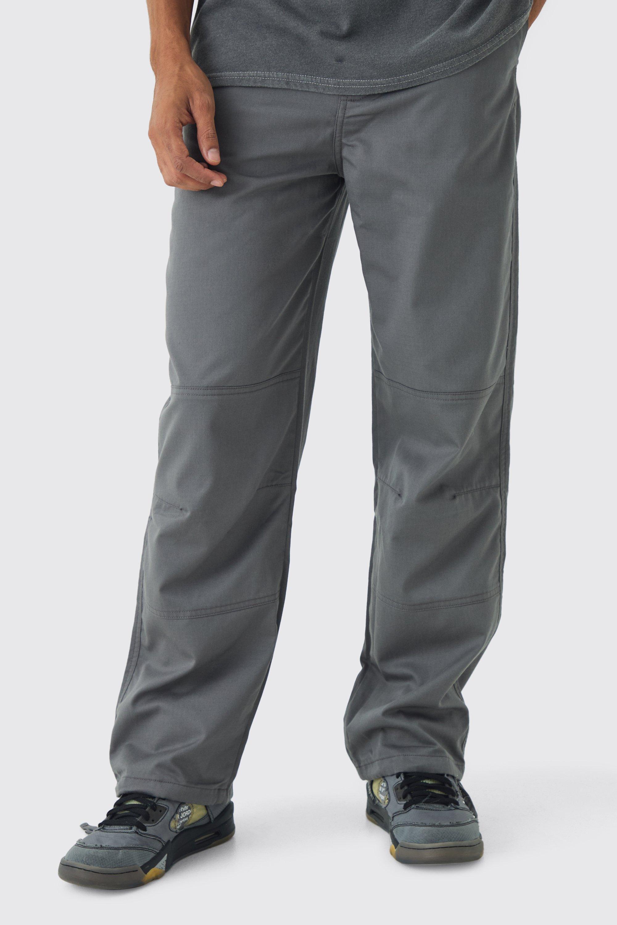 Relaxed Fit Textured Ripstop Pants | boohooMAN USA Product Image