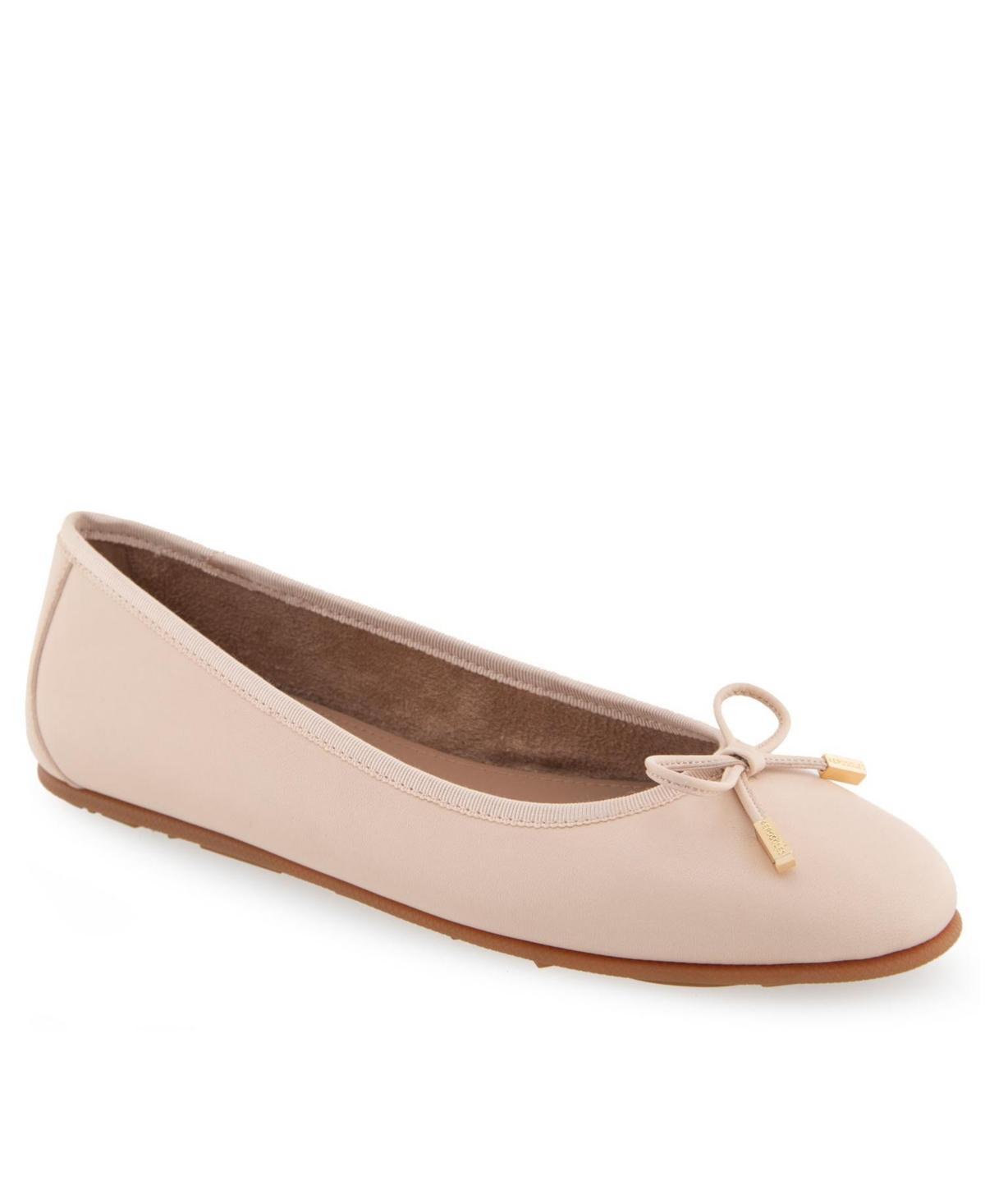 Aerosoles Pia Womens Metallic Leather Ballet Flats Product Image