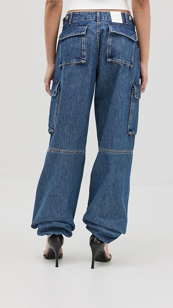 Coperni Denim Wide Leg Cargo Pants | Shopbop Product Image