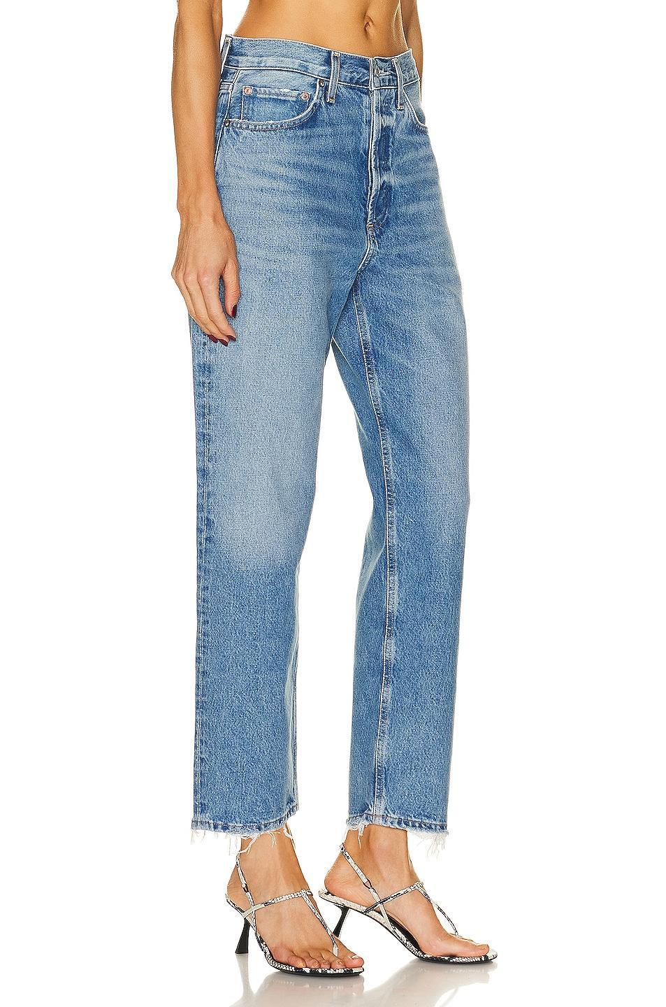 AGOLDE 90s Crop in Denim-Medium Product Image