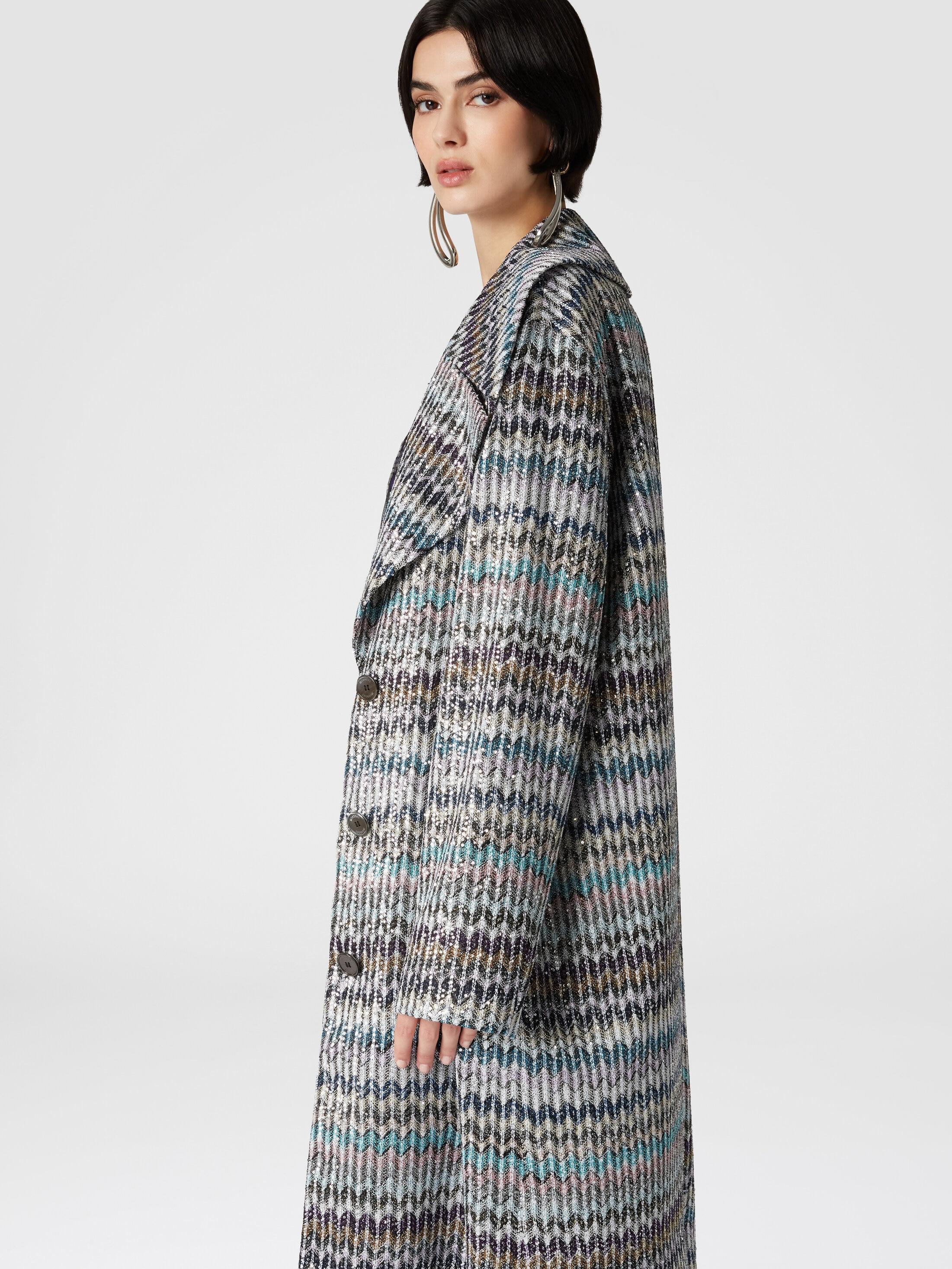 Long coat with sequin appliqué Product Image