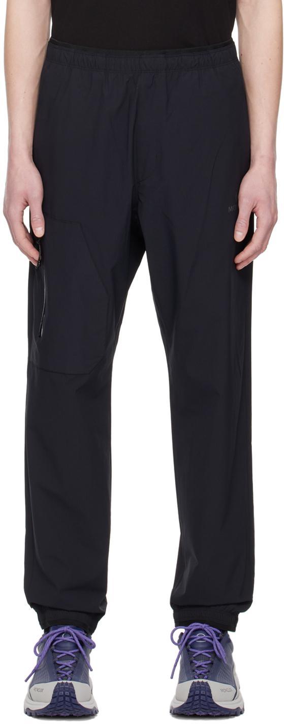 Black Drawstring Trousers In 999 Black Product Image