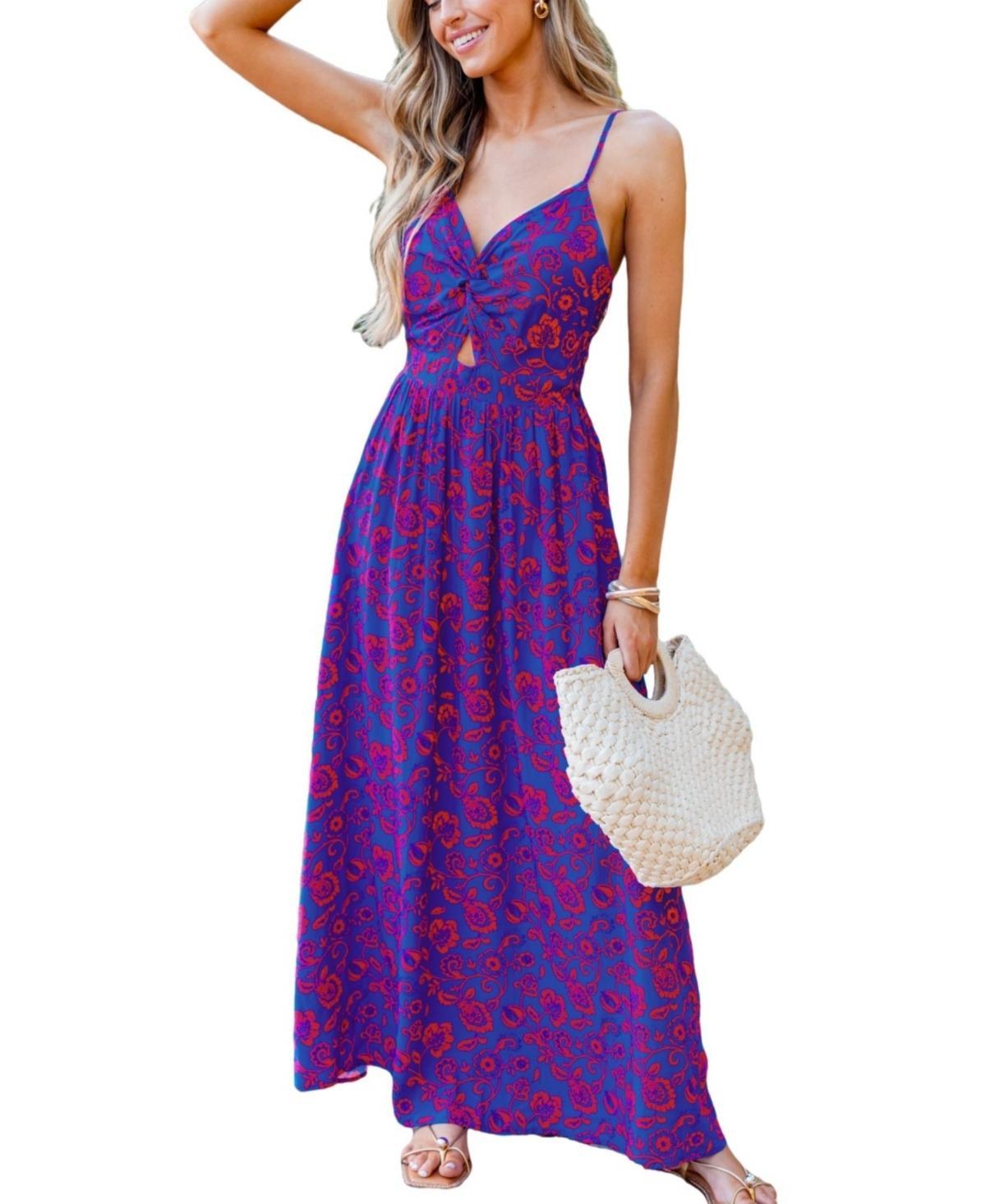 Cupshe Womens Paisley Print Twisted Maxi Beach Dress Product Image