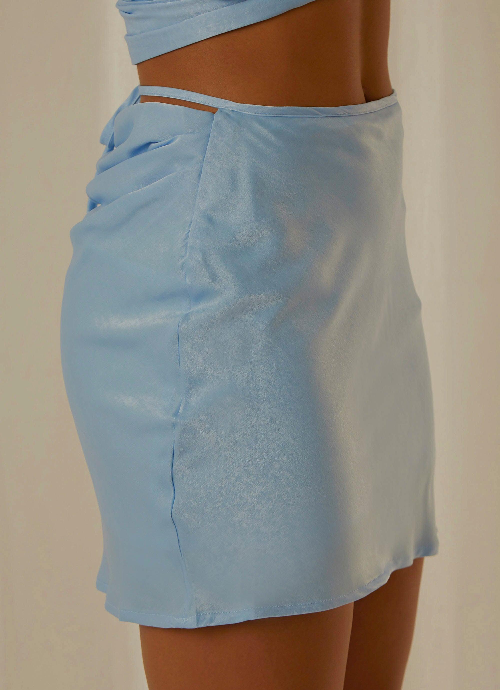 Weekend Plans Mini Skirt - Sky Product Image