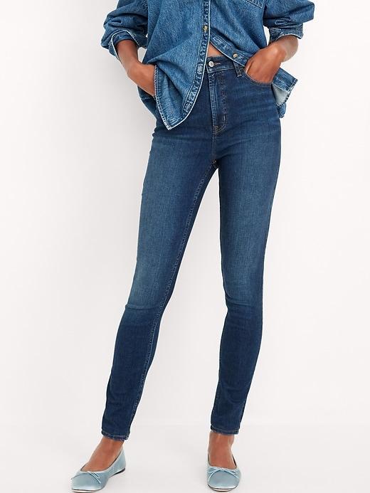 High-Waisted Rockstar Super-Skinny Jeans product image