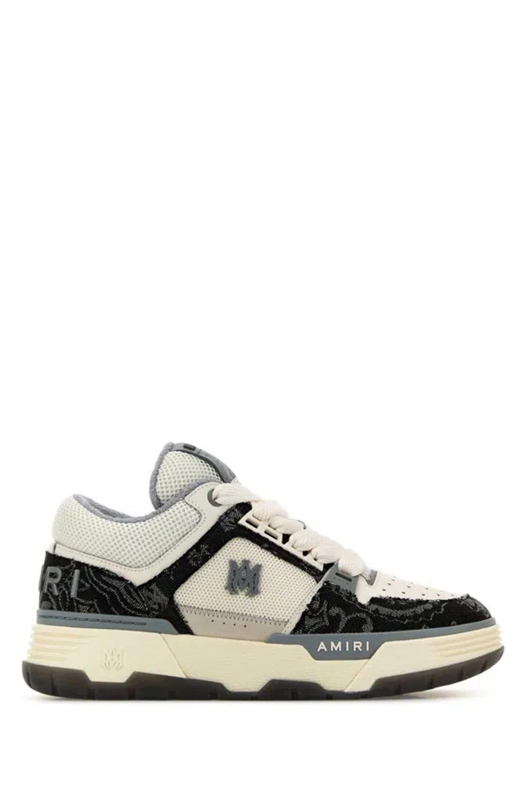 Multicolor Leather And Fabric Bandana Denim Ma-1 Sneakers In Multicoloured Product Image