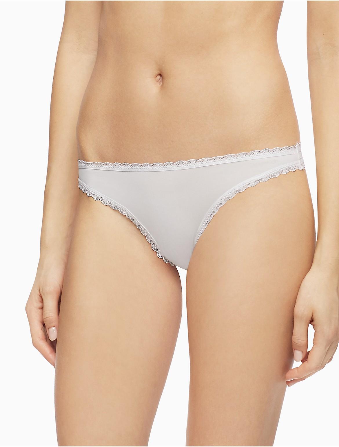 Calvin Klein Womens Flirty Micro Thong - White - XL Product Image