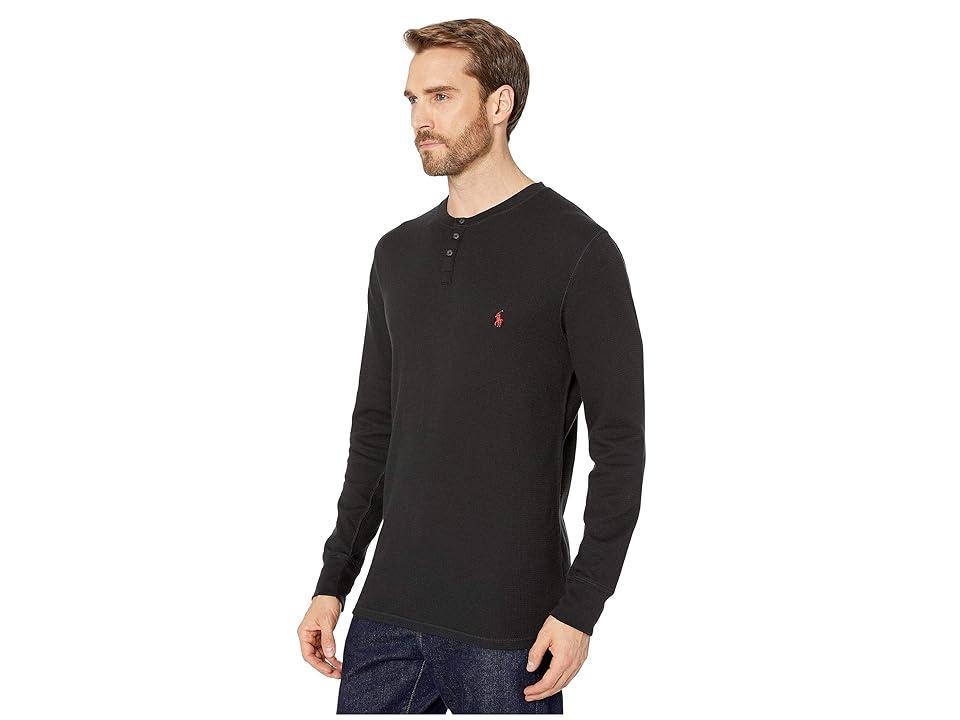 Polo Ralph Lauren Waffle Long Sleeve Henley (Polo /RL2000 Red Pony Print) Men's Pajama Product Image