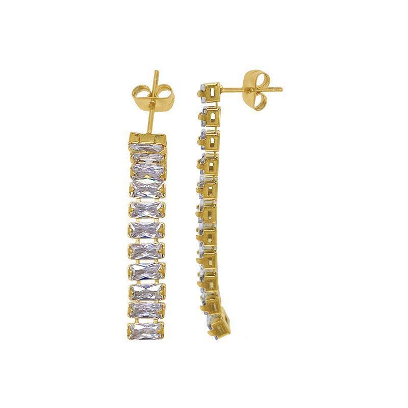 Adornia Baguette Tennis Drop Earrings in Yellow at Nordstrom Rack Product Image