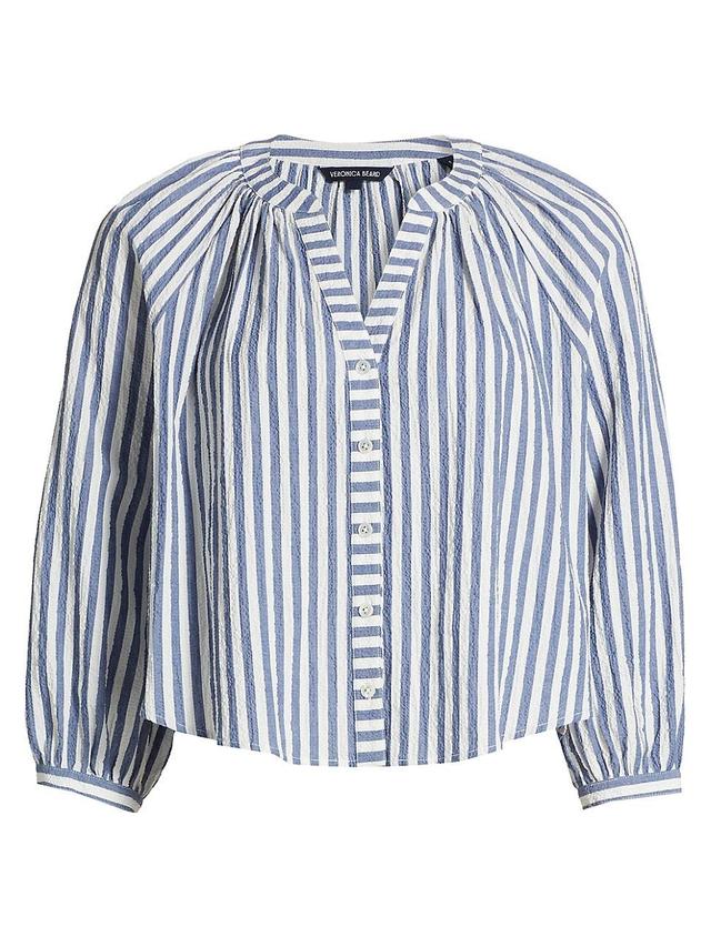 Womens Judith Striped Cotton Blouse Product Image