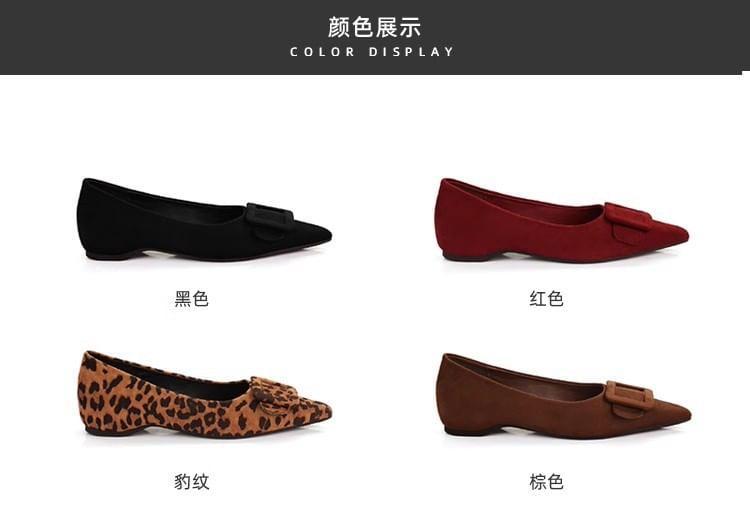 Buckled Pointed Toe Flats Product Image