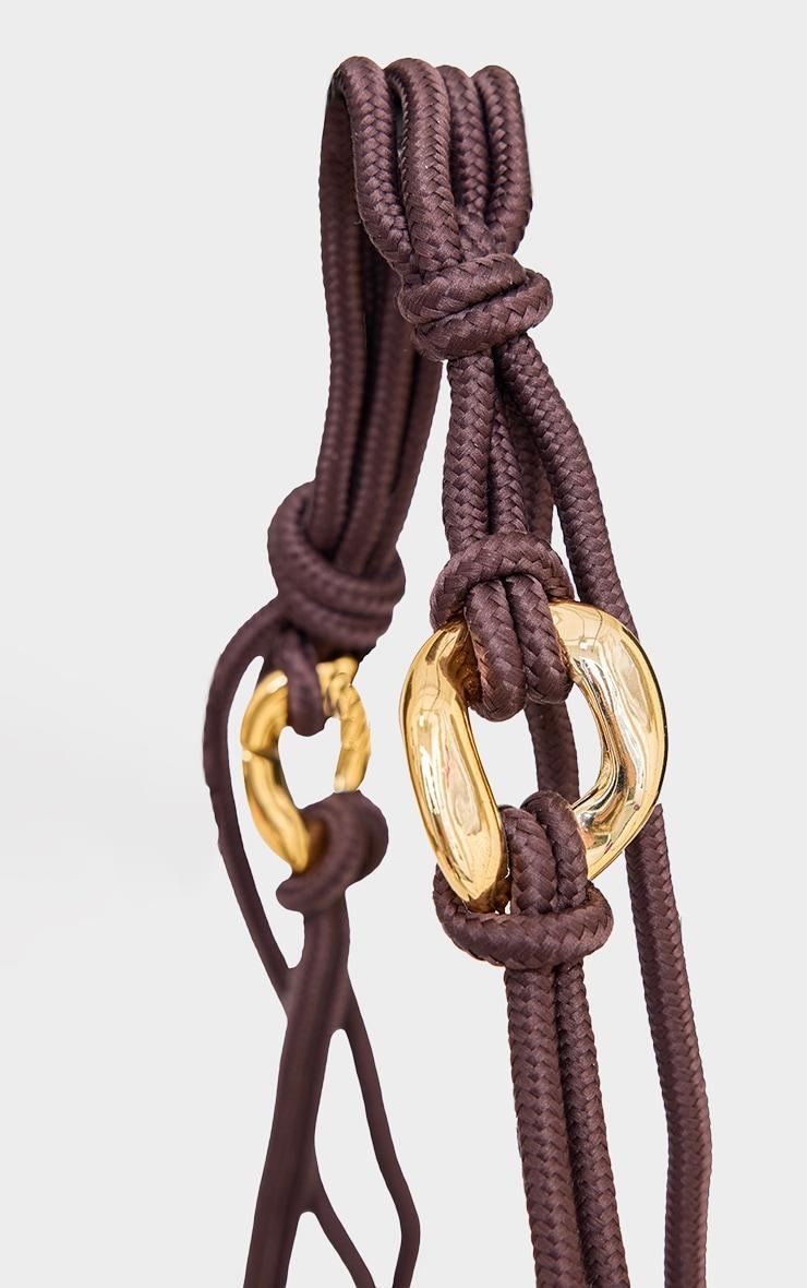 Burgundy Rope Handle Shoulder Bag Product Image